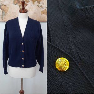 Vtg Y2K navy blue cardigan sweater - Talbots brand